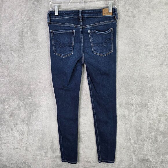 Womens American Eagle Blue Jegging Next Level Stretch Hi Rise Regular Fit Size 8 - Picture 6 of 10